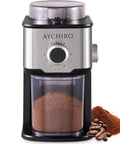 Ayhira Adjustable Electric Burr Coffee Grinder With 14 Precise Settings For Espresso Drip And French Press, large capacity brewing.