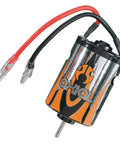 55T Rock Crawler Electric Motor For RC Crawlers With Extra Low End Pull And Slower Speed Bullet Connectors Included No Soldering Required Durable Silver And Orange Finish For Tough Trail Crawling