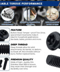 Hella Durable M6 12mm Button Head Torx Machine Screws With T30 Bit Black Coated, showcasing features and details of the product.