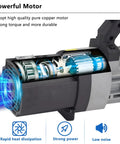 Portable 1200W Electric Hydraulic Rebar Bender For 7/8 Inch #22 Steel Rods 90 Degree Bending Machine motor cutaway view