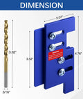 Dimensions of Generator Interlock Kit for Eaton Cutler Hammer BR Series Panels 150 to 200 Amp with drill bit.