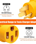 Nema 10 To 14 Power Adapter 50 Amp Plug Converter For Dryers Welders Generators And Rvs, 3-prong and 4-prong plug connections.