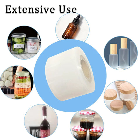 No Hassle Bottle Shrink Wrap Roll, Smooth Operator Stretch Film Up To 9055 Inches on various containers and bottles.