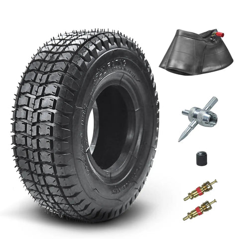 9x3.50-4 Tire With Inner Tube Replacement For 49cc Stand Up Gas Scooter 4-Wheeler Garden Tractor Go Kart Lawn Mower