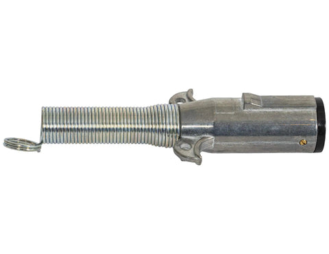 Buyers Products Tc2012 2-Way Zinc Trailer Electrical Connector Plug with vertical pins, durable design for winch and tarp setups.
