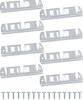 Sliding Closet Door Floor Guide Kit 8 Pack With Stamped Steel Base And Adjustable White Nylon Tips Fits Doors 3/4 To 1-3/8 Inch Durable Construction Easy Install Compatible With Prime-Line N 6560 White