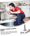 Heavy Duty Stainless Steel Retractable Spring Plunger Locking Indexing Pins For Toolboxes And Rolling Carts With Non Slip Knurled Handle during installation.