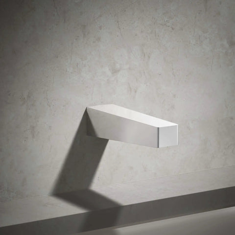 Honesty Collection Wall Mount Bath Spout Non Diverter Polished Chrome One Half Inch NPT or Slip Fit Connection on wall view