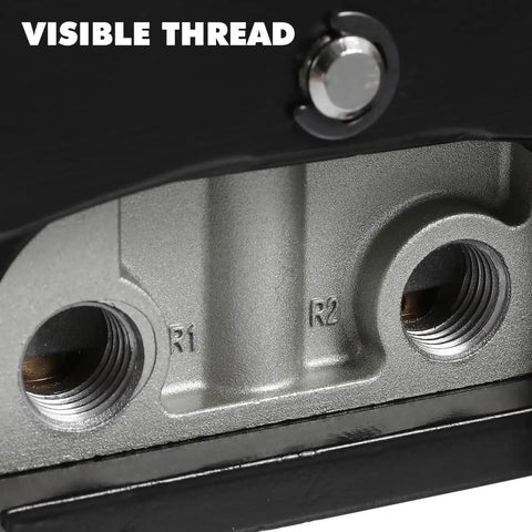 Visible threads on Pneumatic Foot Pedal Valve Hands Free Momentary Five Way Three Position Foot Operated Air Valve Non Slip