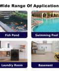No-Fuss 110V Sump Pump Alarm With High Water Level Detector, 110dB Siren And LED Alerts, 10ft Sensor For Pools Ponds And Tanks, Quick Leak Detection To Prevent Overflow. Applications: fish pond, pool, laundry room, basement.