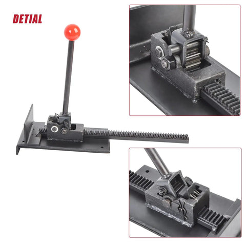 Hardwood Flooring Jack Positioning Tool For Easy Installations And Tight Fits, durable steel build with ratchet mechanism.