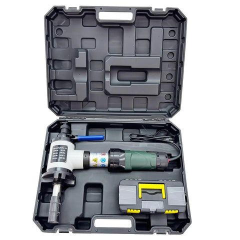 Built Different Portability Meets Insane Cutting Power In This Aluminum Handheld Electric Pipe Beveler And Internally Expanding Chamfering Machine On 220V in carry case.