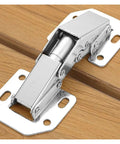 Concealed stainless steel cabinet hinges with no drill install fully hidden when doors shut rust resistant for kitchens and bathrooms adjustable