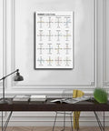 Chill Math Cheat Sheet Poster For High Schoolers Parent Functions Canvas Wall Art Unframed 16 By 24 Inches in an office setting.