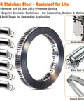 Cut To Size 12 Foot Stainless Steel Hose Clamp Kit With Ten Heavy Duty Fasteners