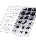 Durable 300 Piece C Clip Retainer Ring Fixing Kit for Automotive and Machinery with assorted sizes in a clear box.