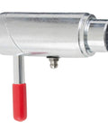 Heavy Duty 1 Inch Spring Loaded Cam Lock Plunger Pin With Grease Fitting Zinc Plated Steel with red handle for easy operation.