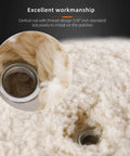 Close-up of 8 Inch Dual-Sided Wool Buffing Pad 100 Percent Natural Wool With 5/8-11 Thread For Easy Pro Grade Two-Sided Compound Cutting And Polishing