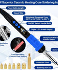Must Have Soldering Iron Heat Set Kit For 3D Printing Enthusiasts, 90W Digital Soldering Iron with LED display and accessories