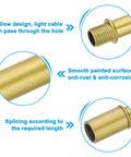 Heavy Duty Straight Pipe Lamp Stem Rod Kit Built Tough For Everyday Hustle Four Pack M10 Double End Thread gold tone rod features.