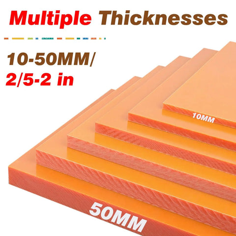Multiple thicknesses of orange phenolic sheets for Insulation Resin Flat Plate For Zero Clearance Inserts And Throat Plates.