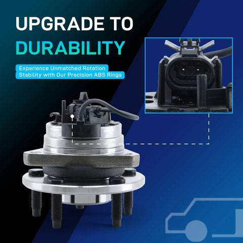Front Wheel Hub Bearing Assembly With ABS 5 Lug Bolt On For 2004 2012 Malibu 2008 2010 Cobalt HHR 2005 2010 Pontiac G6 2007 2009 Saturn Aura Front Left And Right Replacement Ready To Roll 513214 close-up