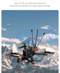 Tri Band 868MHz 915MHz 2 4 GHz Stick Antenna With SMA Connector 170mm on drone in mountain background for FPV use