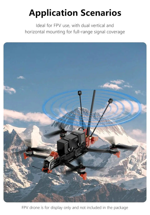 Tri Band 868MHz 915MHz 2 4 GHz Stick Antenna With SMA Connector 170mm on drone in mountain background for FPV use
