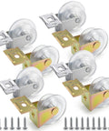 Top Notch 8 Pack Drawer Roller Replacement Kit With Durable Nylon Wheels And Robust Steel Brackets, six rollers with screws.