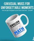 Math Is Importanter Mug For Math Lovers Funny Engineer Gift For Dad Boyfriend Husband Brother Teacher Or Engineering Student White Ceramic 11 Oz Novelty Drinkware with humorous text and math equations.
