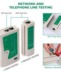 9 In 1 Portable Crimping Tool Kit For Network Cabling And Phone Lines With RJ45 RJ11 RJ12 Connectors Cable Tester shown in use