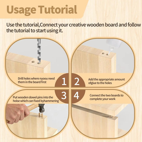 Usage tutorial for Eight Size Fluted Wooden Dowels 225 Pieces In Quarter, Five Sixteenths, And Three Eighths Diameters
