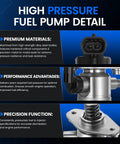 High Pressure Fuel Pump With Seal Gasket And Bolt On Direct Fit For Buick Allure Enclave LaCrosse Cadillac ATS CTS SRX XTS
