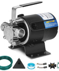 Ready To Roll Heavy Duty 1/10 Hp Electric Water Transfer Pump Delivering 330 Gph Flow With 40 Ft Lift for fluid handling and drainage.