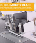 Close-up of needle and presser foot on Workhorse Serger Sewing Machine With 3 And 4 Thread Capability, Durable Metal Frame