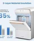V2.0 Nugget Ice Maker Delivers Chewable Pebble Ice Fast On The Counter For Home Or Office Use With Self Cleaning And Energy Efficient