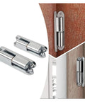 Rotating Concealed Door Hinges 180 Degree Detachable Heavy Duty Industrial Zinc Alloy Silver for doors and cabinets installation