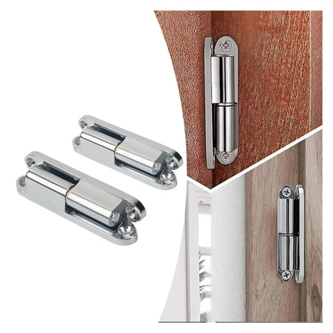 Rotating Concealed Door Hinges 180 Degree Detachable Heavy Duty Industrial Zinc Alloy Silver for doors and cabinets installation