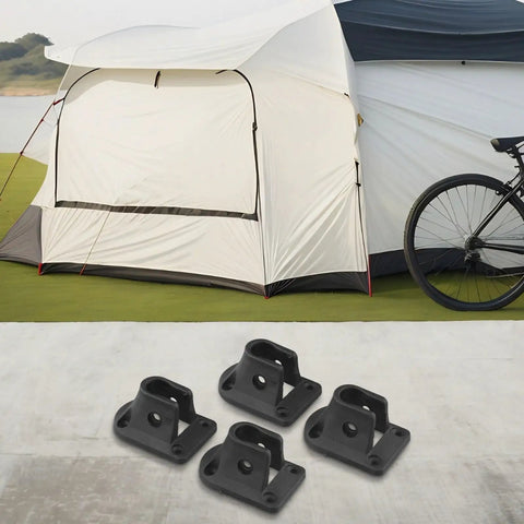 Sturdy Folding Table Leg Brackets For 16mm Round Pipe Durable PP Plastic Construction With Screws Quick Mount For Camping Outdoors