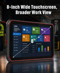 Tough As Nails Eight Inch Rugged Android Tablet With Integrated 1D 2D Barcode Scanner displaying warehouse management system dashboard.
