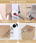 Dope Cable Railing Drill Guide Jig For Wood Posts 45 And 90 Degree Angles visible in use on wooden post