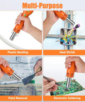 Person using Portable Hot Air Rework Station For SMD Desoldering for plastic bending, heat shrink, paint removal, soldering