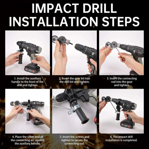 Impact drill installation steps for Powerful And Effortless Heavy Duty Drill Metal Cutter Attachment For Sheet Metal Cutting