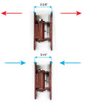 Heavy Duty Bolt On Driveway Gate Hinges Adjustable With Greasable Zerk Fittings showing 3-3/8" and 3-1/4" sizing for heavy loads.