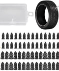 60Pcs Tire Plug Kit With Vacuum Repair Screws And Rubber Nails Fast DIY Patch Kit With Box And Screwdriver For Car Motorcycle Truck ATV Puncture Repair.