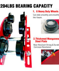 Heavy Duty 6 Wheel Manual Trolley for I-Beam 1 Ton Load, geared push overhead cart with adjustable flange