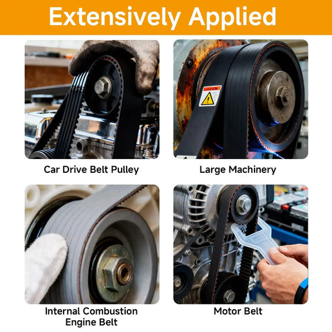 Serpentine Belt Tool Set Four Piece For Cars And Trucks Belt Stretch Kit Pulleys Removal And Installation in use on machinery