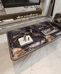 Black Marble Peel And Stick Contact Paper With Gold Veins Removable Matte Finish on modern living room coffee table