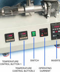 Control panel of Heavy Duty Desktop Pellet Extruder Built For Slick Filament Casting, featuring digital PID settings.
