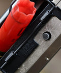 Shell Catcher for 12 Gauge Semi Auto Shotguns, Right Hand Trap Shooting Accessory, matte black in use.